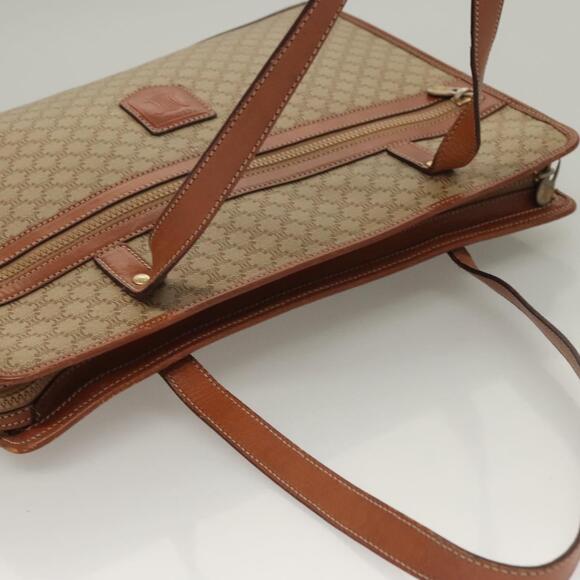 CELINE Macadam Canvas Tote Bag Beige Gold - Picture 6 of 13